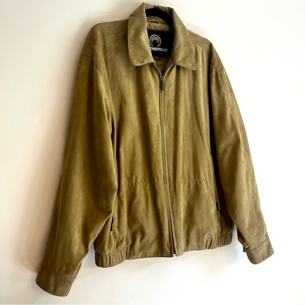 Weatherproof Men's Chore Jacket, Faux Suede, Tan, Size XL, Vintage style - Picture 2 of 12